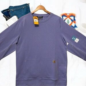 NWT Carhartt Relaxed Fit Sweatshirt Lavender Size Large (12-14)